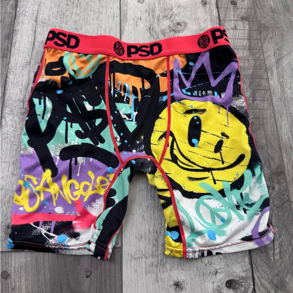 PSD Smiley Drip Youth Large Colorful Graphic Boxer Briefs
